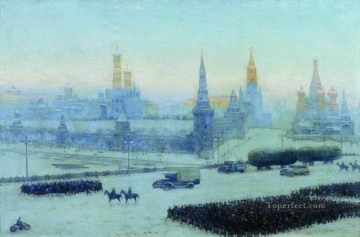  1942 Lienzo - mañana de Moscú de 1942 Konstantin Yuon